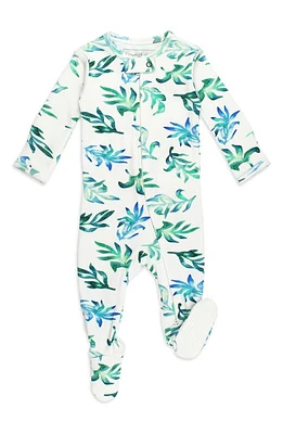 L'Ovedbaby Seaweed Organic Cotton Zip Footie at Nordstrom,