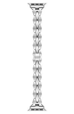 The Posh Tech Ava Stainless Steel Apple Watch Watchband in Silver at Nordstrom