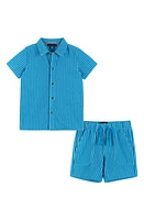 Andy & Evan Kids' French Terry Button-Up Shirt Shorts Set at Nordstrom,