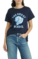 The GREAT. Boxy Bobcat Graphic T-Shirt True Navy at Nordstrom,