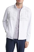 johnnie-O Godwin Mixed Media Quilted Knit Zip Jacket at Nordstrom,