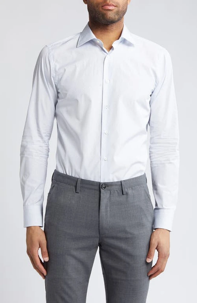 Canali Microdot Fancy Dress Shirt /Blue at Nordstrom