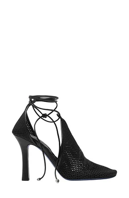 burberry Ankle Wrap Mesh Knit Pump Black at Nordstrom,