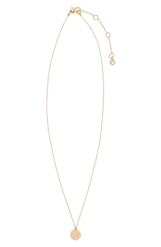 Kate Spade New York mini initial pendant necklace in Gold