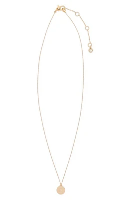 Kate Spade New York mini initial pendant necklace in Gold