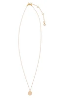 Kate Spade New York mini initial pendant necklace in Gold