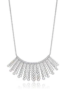 Mindi Mond Cultured Pearl Spoke Frontal Necklace in Silver/Diamond/Pearl at Nordstrom