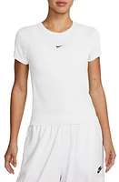 Nike Sportswear Club Chill Knit Mod Crop T-Shirt at Nordstrom,