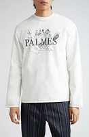 PALMES Stumble Long Sleeve Graphic T-Shirt Off-White at Nordstrom,