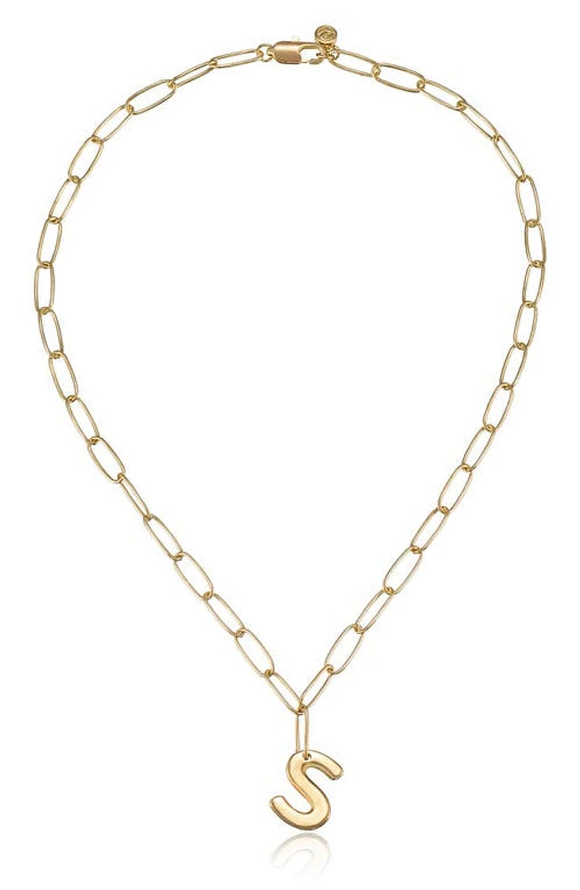 Ettika Initial Pendant Necklace in Gold - S at Nordstrom