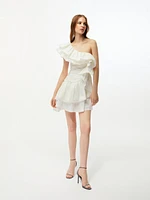 Nocturne One Shoulder Draped Taffeta Dress in at Nordstrom