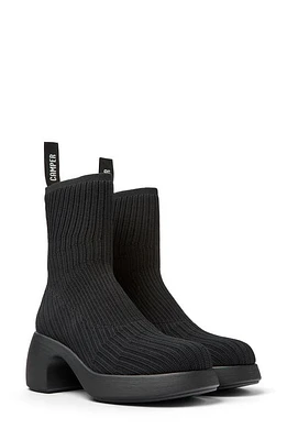 Camper Thelma Knit Platform Bootie Black at Nordstrom,