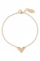 Nashelle Initial Heart Bracelet in Gold-A at Nordstrom