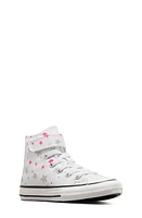 Converse Kids' Chuck Taylor All Star High Top Sneaker White/Prime Pink/White at Nordstrom, M