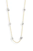 Argento Vivo Sterling Silver Nugget Station Necklace in Gold/Silver at Nordstrom