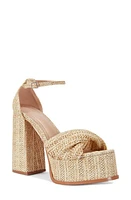 AZALEA WANG Clary Platform Sandal Beige at Nordstrom,