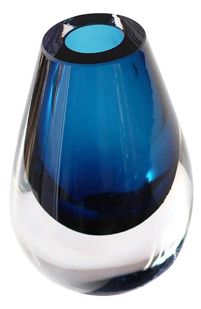 CLOUDNOLA Drop Glass Vase in Cobalt at Nordstrom