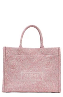 Versace Medium Jacquard Canvas Tote in Pink/Rose/Gold at Nordstrom