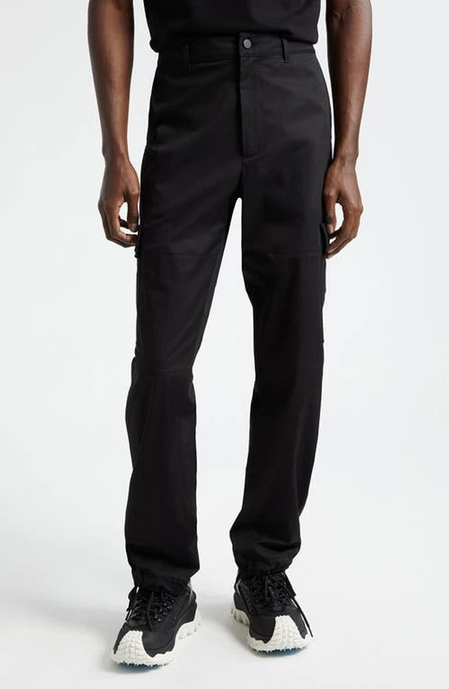 Moncler Stretch Cotton Cargo Pants Black at Nordstrom, Us