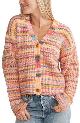 Marine Layer Dream Stripe Cardigan in Warm at Nordstrom, Size Small