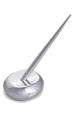 Bey-Berk Oval Pen Stand in Silver at Nordstrom