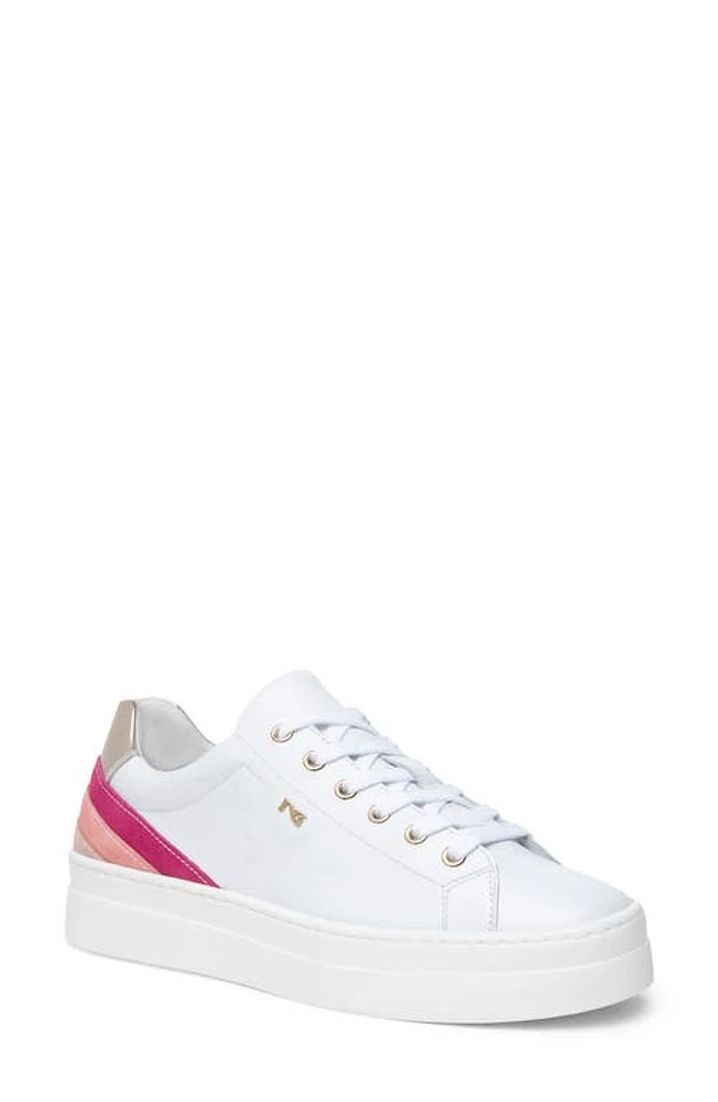 NeroGiardini Retro Stripe Sneaker White at Nordstrom,