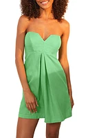 ViX Swimwear Lucile Strapless Linen Blend Cover-Up Dress Light Green at Nordstrom,