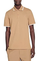 sandro Vertical Logo Embroidered Polo at Nordstrom,