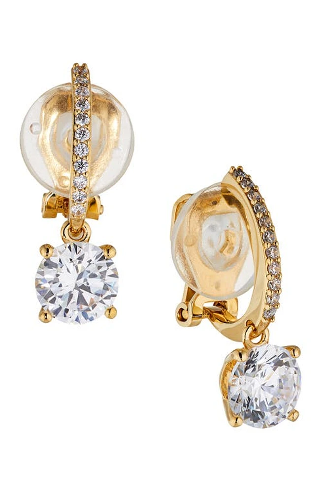 Nadri Modern Love Clip-On Earrings in Gold at Nordstrom