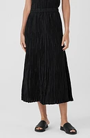 Eileen Fisher Pleated Silk Midi Skirt at Nordstrom,