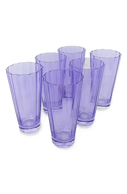 Estelle Colored Glass Sunday Set of 6 Highball Glasses in Lavender at Nordstrom