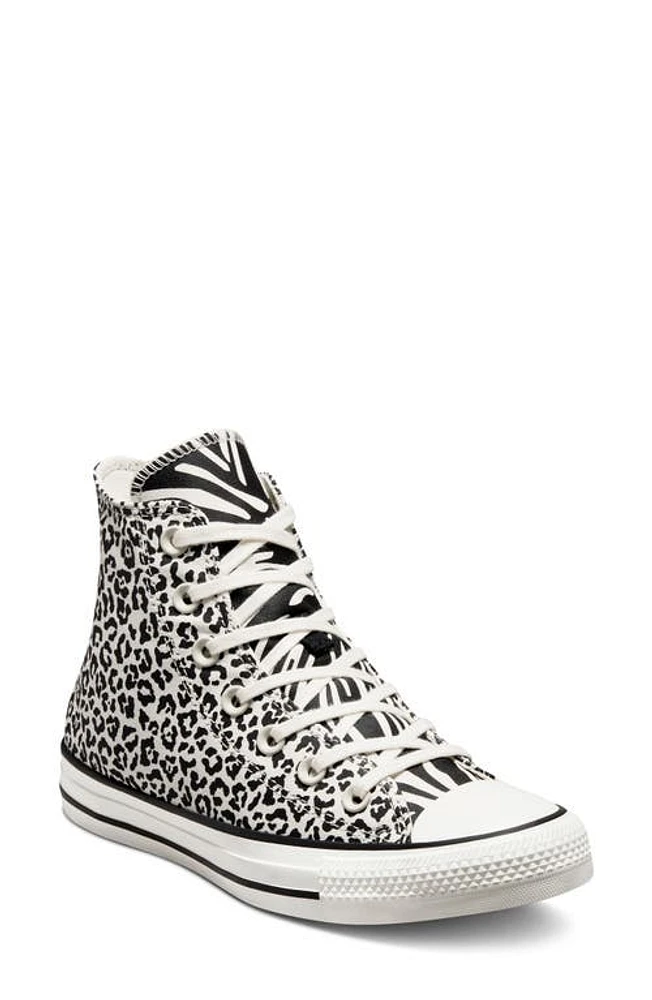 Converse Chuck Taylor All Star High Top Sneaker in Egret/Black/Egret at Nordstrom, Size 9.5