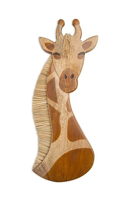 CRANE BABY Safari Animal Wooden Wall Decor in Brown Giraffe at Nordstrom