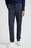 Thom Sweeney Cotton Twill Drawstring Pants Navy at Nordstrom, Us