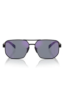 PRADA SPORT 59mm Pilot Sunglasses in Matte Black at Nordstrom