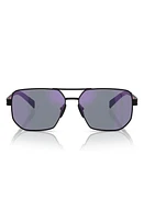 PRADA SPORT 59mm Pilot Sunglasses in Matte Black at Nordstrom