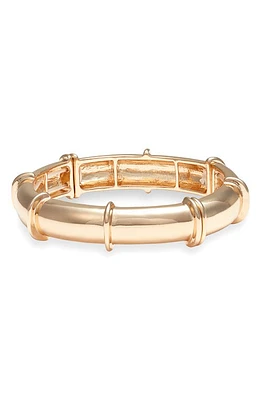 Open Edit Bamboo Link Stretch Bracelet in Gold at Nordstrom