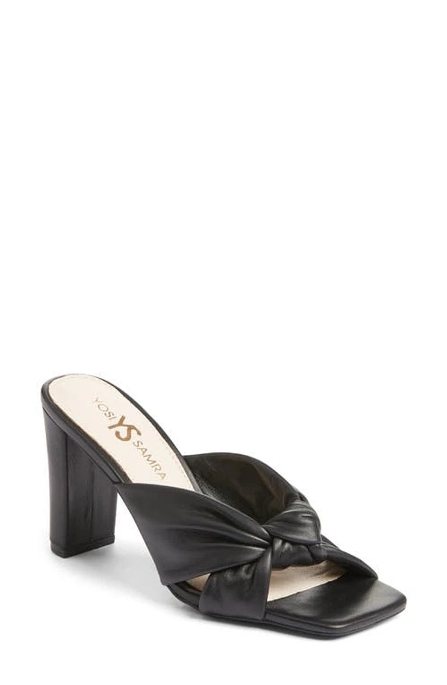 Yosi Samra Hazel Knotted Slide Sandal Black at Nordstrom,