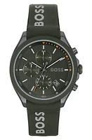 BOSS Velocity Chronograph Silicone Strap Watch