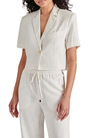 Steve Madden Fayette Linen Blend Crop Blazer at Nordstrom,