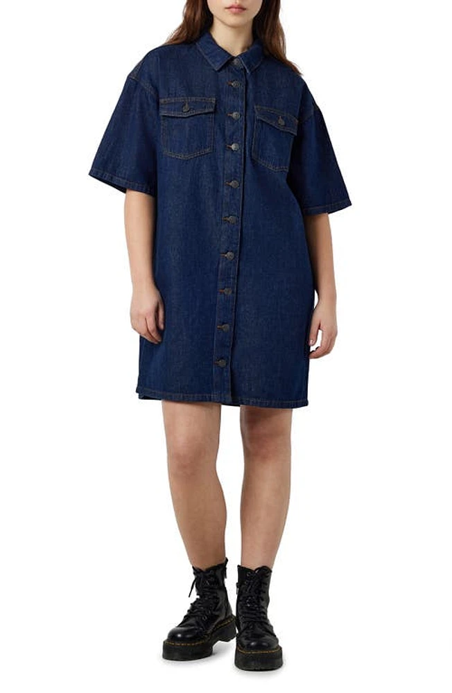 Noisy may Kinna Denim Dress Dark Blue at Nordstrom,