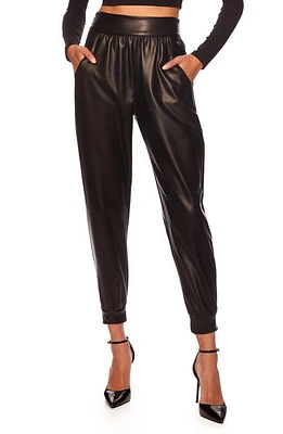 Susana Monaco Faux Leather Joggers at Nordstrom,