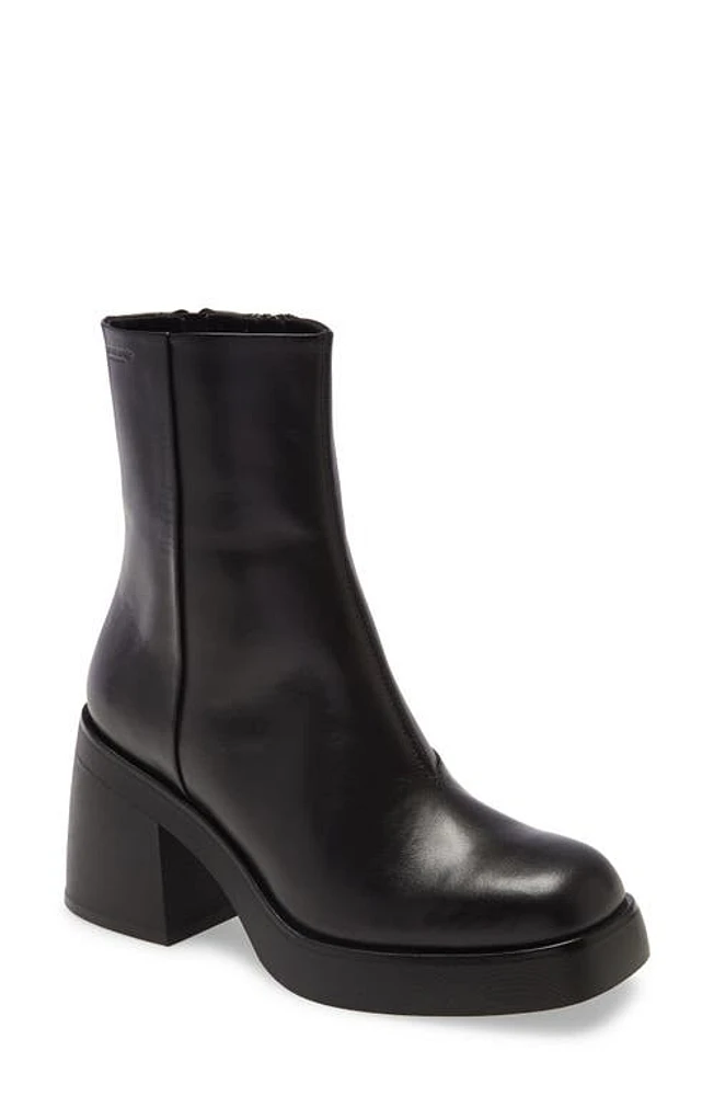 Vagabond Shoemakers Brooke Platform Bootie in Black Leather at Nordstrom, Size 11Us