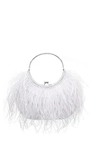 Nina Splash Feather Handbag in White at Nordstrom