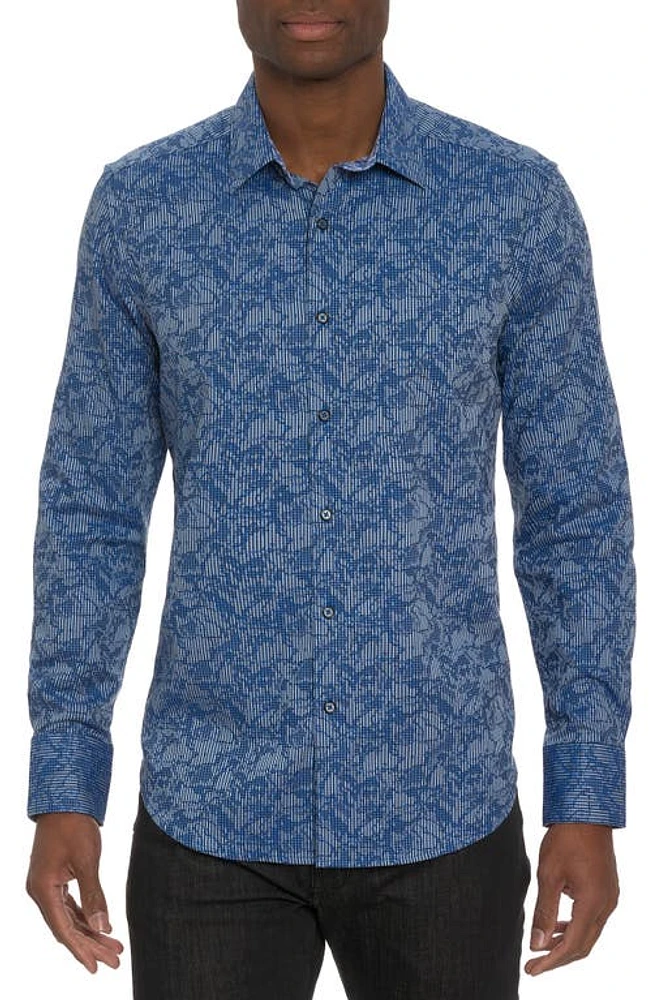 Robert Graham Electric Slide Stretch Cotton Button-Up Shirt at