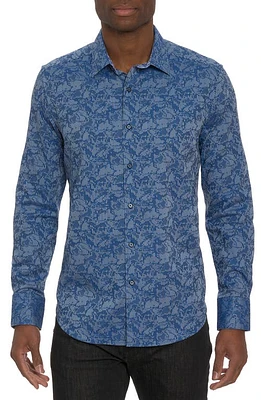 Robert Graham Electric Slide Stretch Cotton Button-Up Shirt at