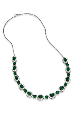 SAVVY CIE JEWELS Cubic Zirconia Halo Necklace in at Nordstrom