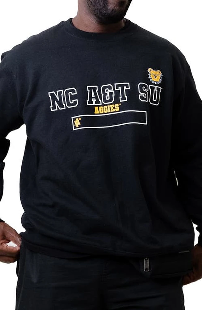 9tofive Aggie Phys Ed Graphic Sweatshirt Black at Nordstrom,