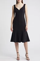 Black Halo Ashlyn Godet Cocktail Midi Dress at Nordstrom,