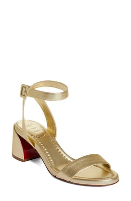 Christian Louboutin Miss Sabina Metallic Sandal Gold at Nordstrom,